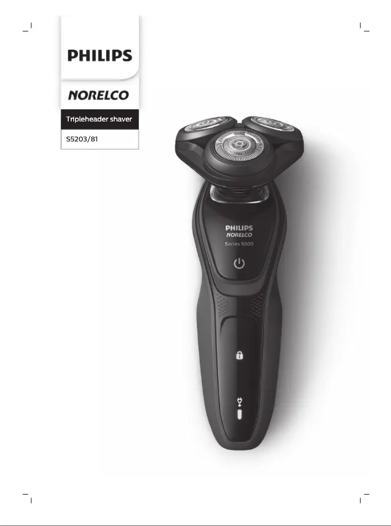 Imagen de la primera página del manual del dispositivo Norelco S5203