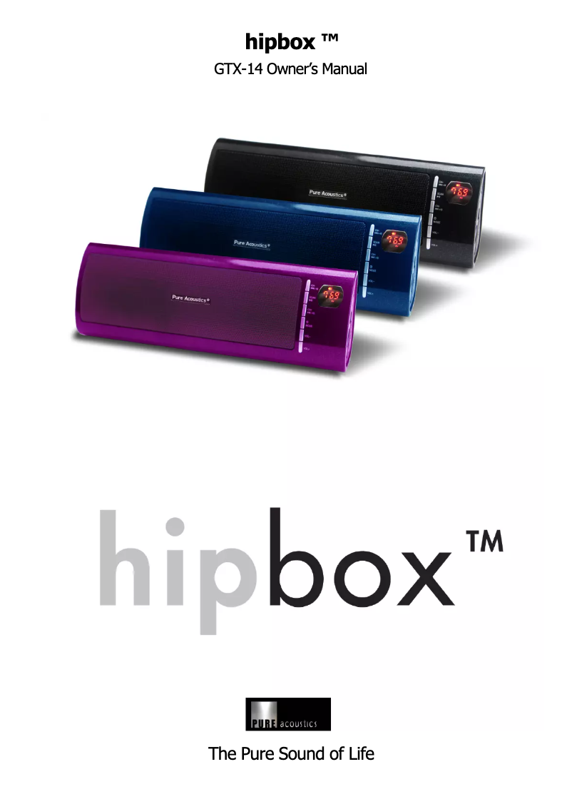Página nº 1 - Manual de usuario Pure Acoustics GTX-14