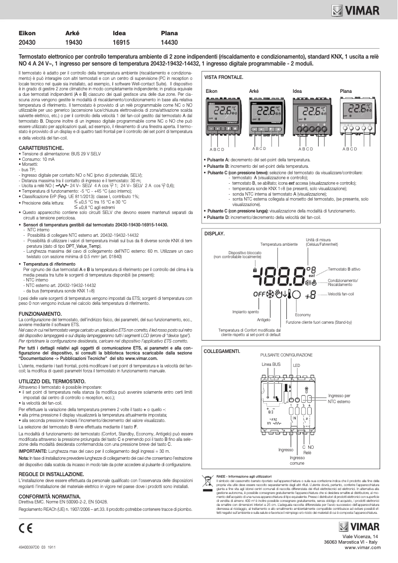 Imagen de la primera página del manual del dispositivo 19430