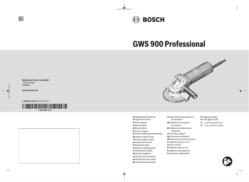 Página nº 1 - Manual de usuario Bosch GWS 900 Professional