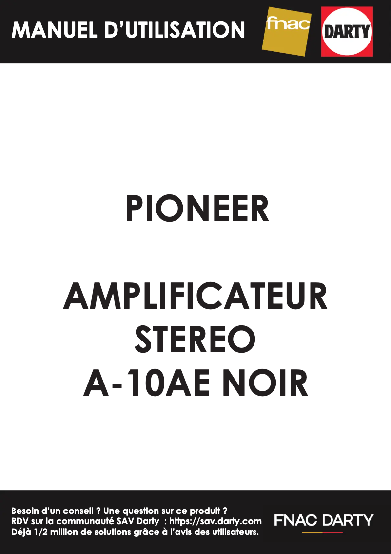 Página 1 del manual Manual de usuario Pioneer A-10AE