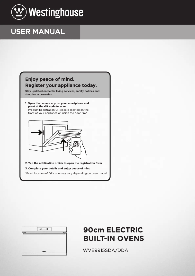 Imagen de la primera página del manual del dispositivo WVE9915SDA