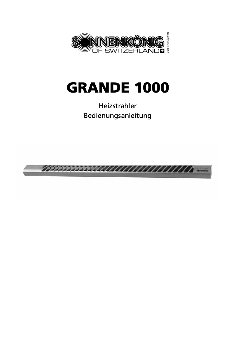 Imagen de la primera página del manual del dispositivo Grande 1000