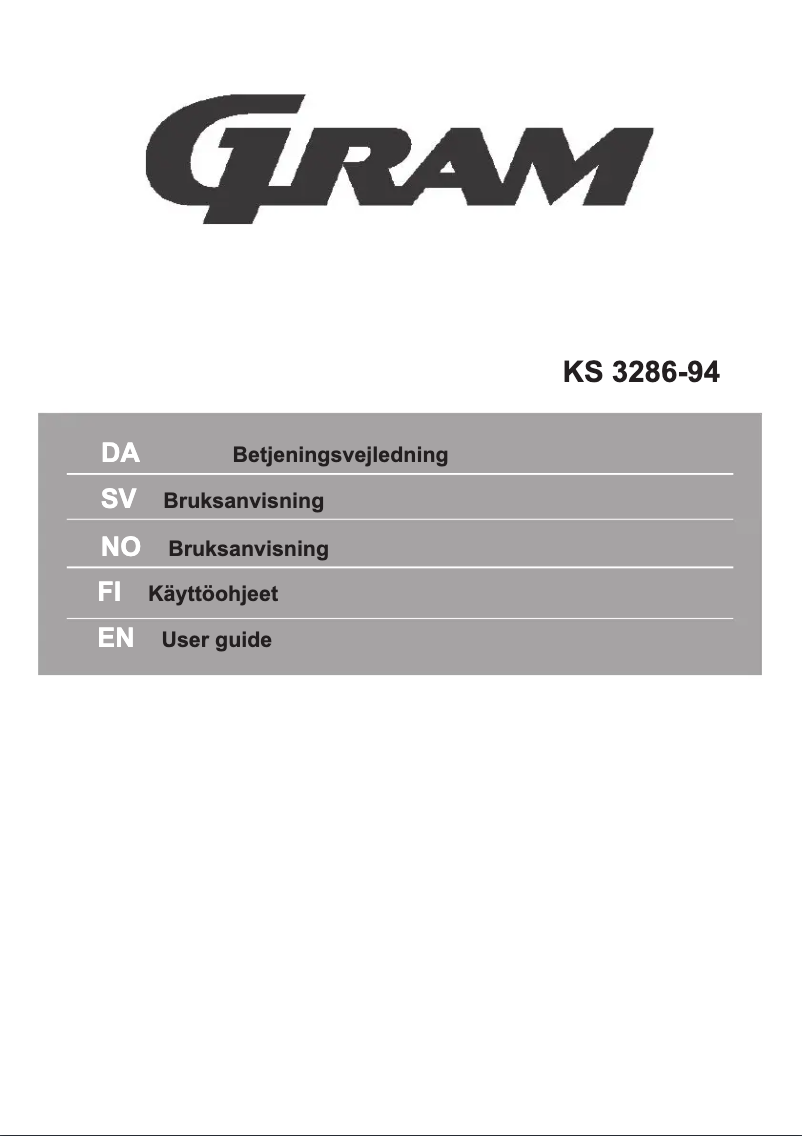 Página 1 del manual Manual de usuario Gram KS 3286-94