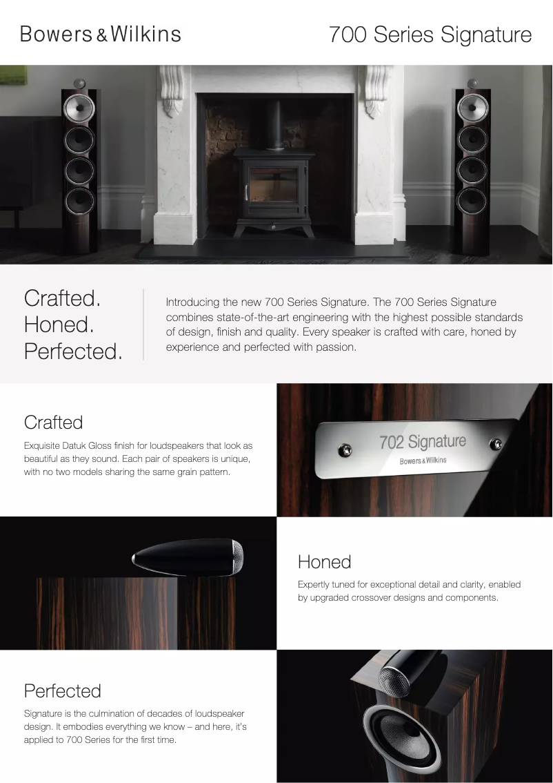 Página 1 del manual Ficha técnica Bowers & Wilkins 705 S2