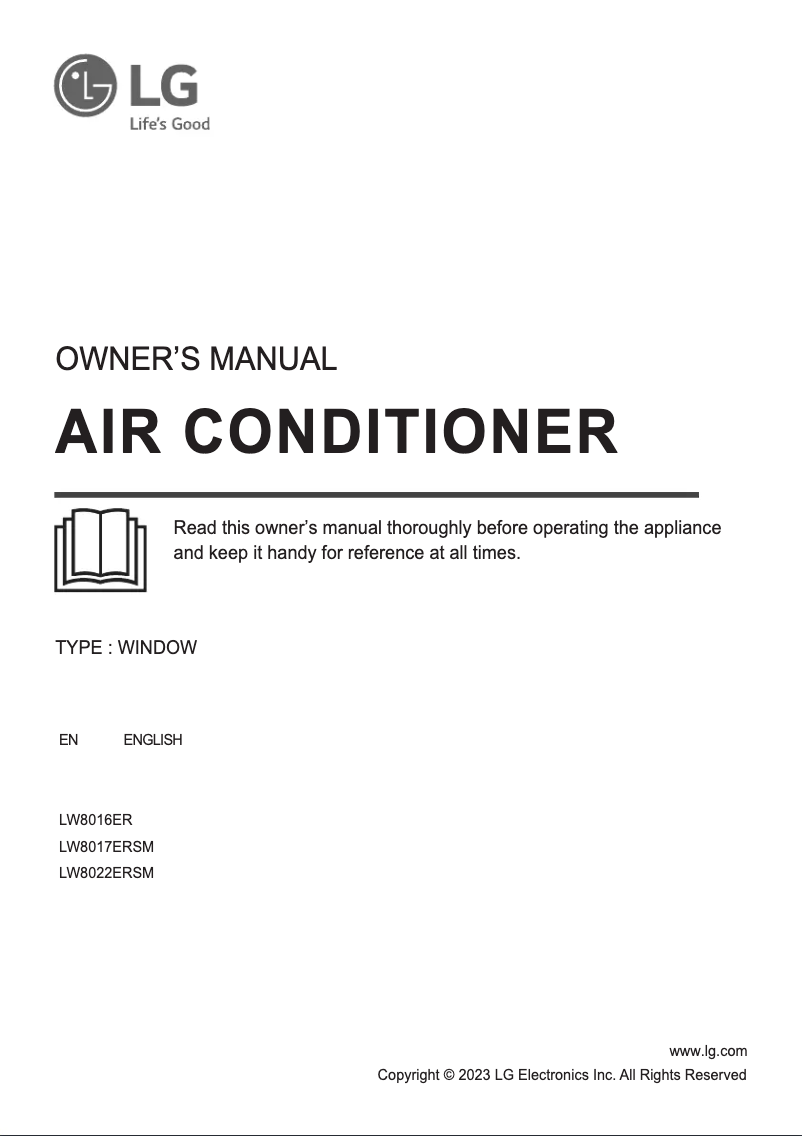 Página nº 1 - Manual de usuario LG LW8022ERSM