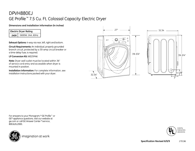 Imagen de la primera página del manual del dispositivo Profile DPVH880EJMV