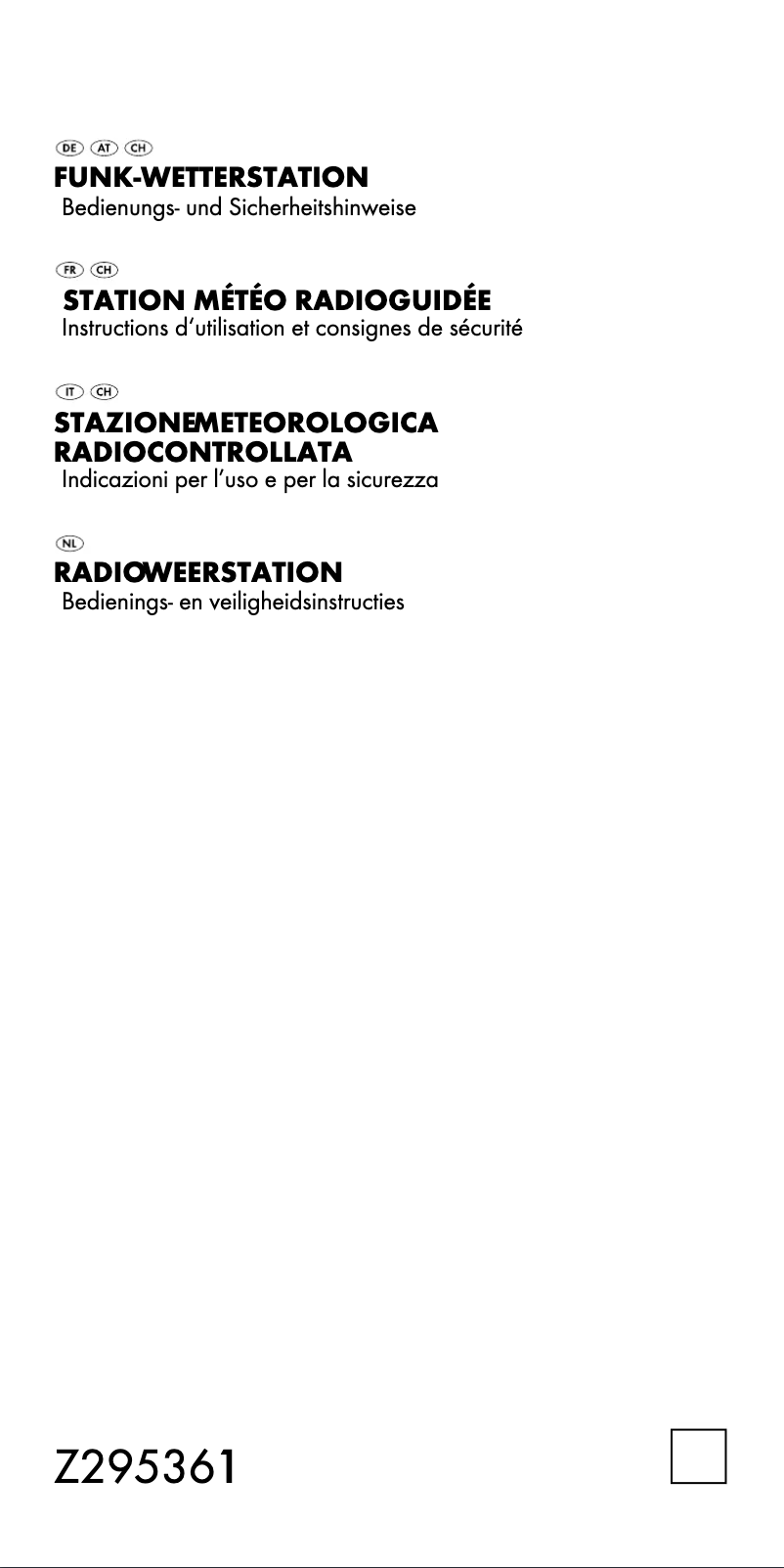 Imagen de la primera página del manual del dispositivo Z29536