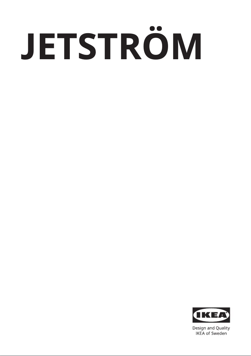 Imagen de la primera página del manual del dispositivo JETSTRÖM 905.560.28