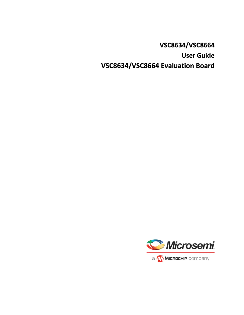 Imagen de la primera página del manual del dispositivo VSC8634/VSC8664