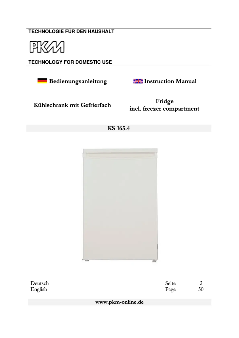 Página 1 del manual Manual de usuario PKM KS165.4