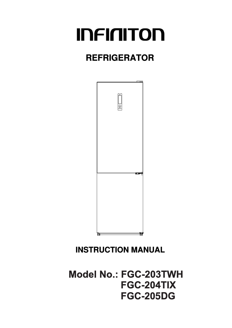 Página 1 del manual Manual de usuario Infiniton FGC-205 DG