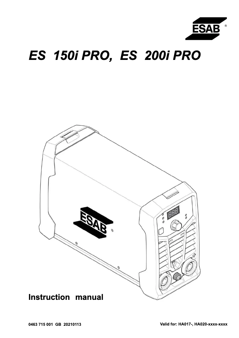 Imagen de la primera página del manual del dispositivo ES200i PRO