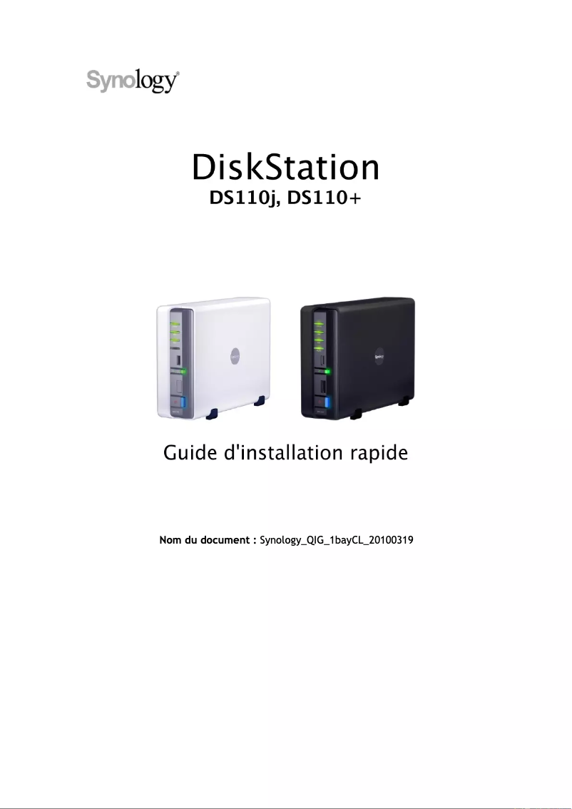 Imagen de la primera página del manual del dispositivo DiskStation DS110j