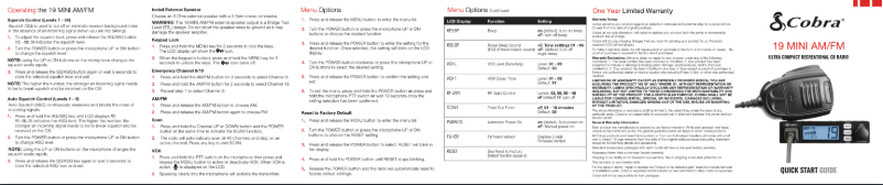 Imagen de la primera página del manual del dispositivo 19 MINI