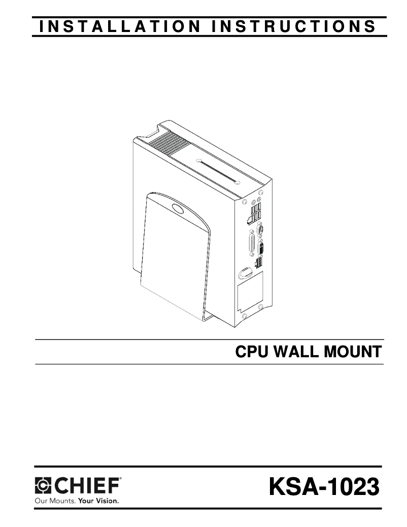Página 1 del manual Manual de usuario Chief KSA1023B