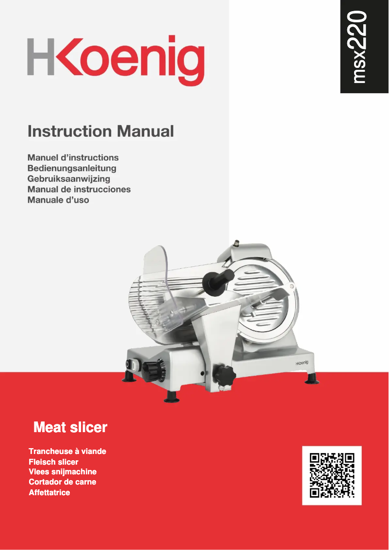 Página 1 del manual Manual de usuario H.Koenig MSX220