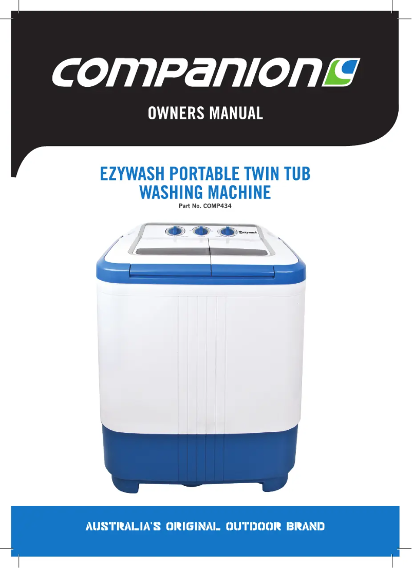 Página 1 del manual Manual de usuario Companion Ezywash Twin Tub COMP434