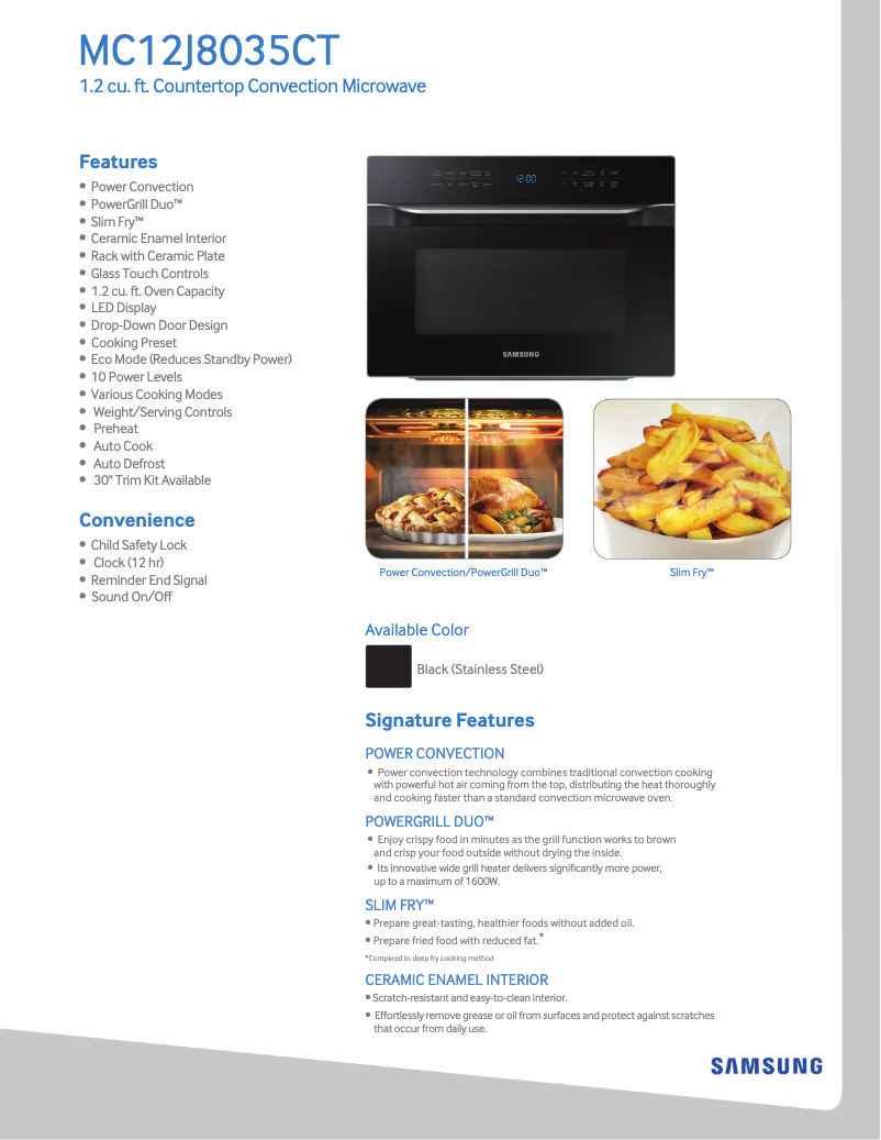 Imagen de la primera página del manual del dispositivo MC12J8035CT/AA