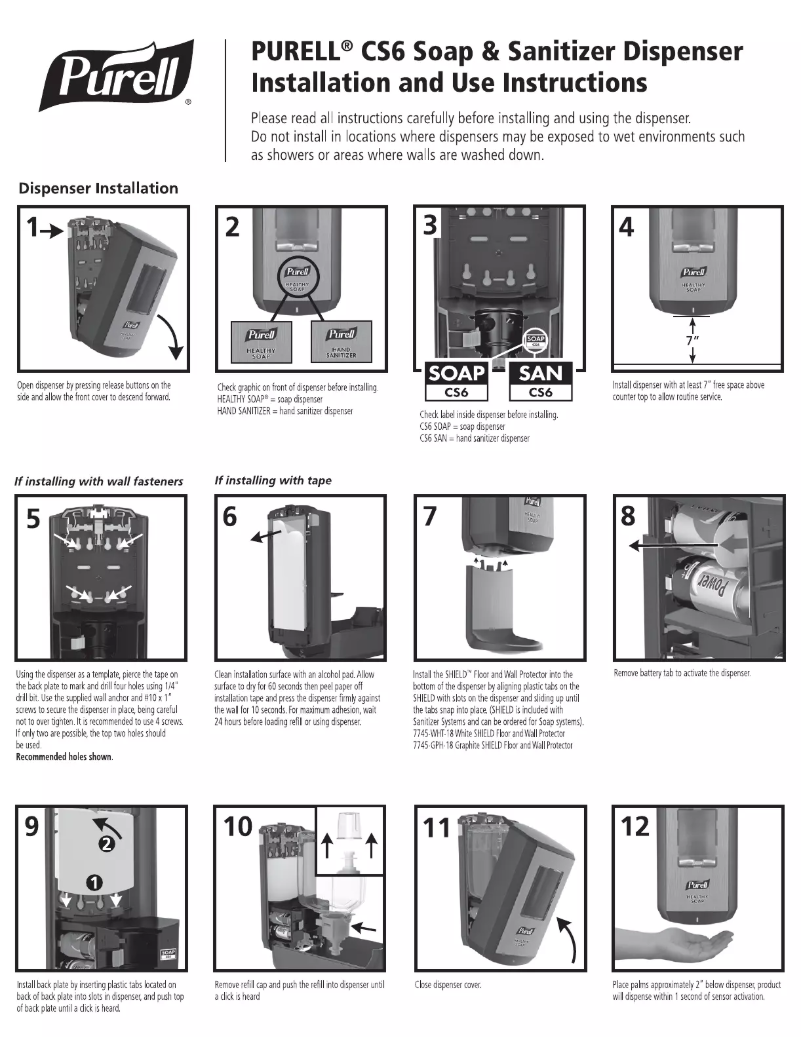 Imagen de la primera página del manual del dispositivo Healthy Soap CS6