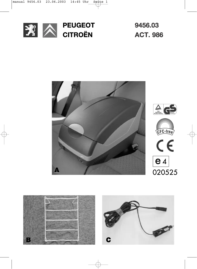 Página 1 del manual Manual de usuario Waeco TropiCool TB-15G