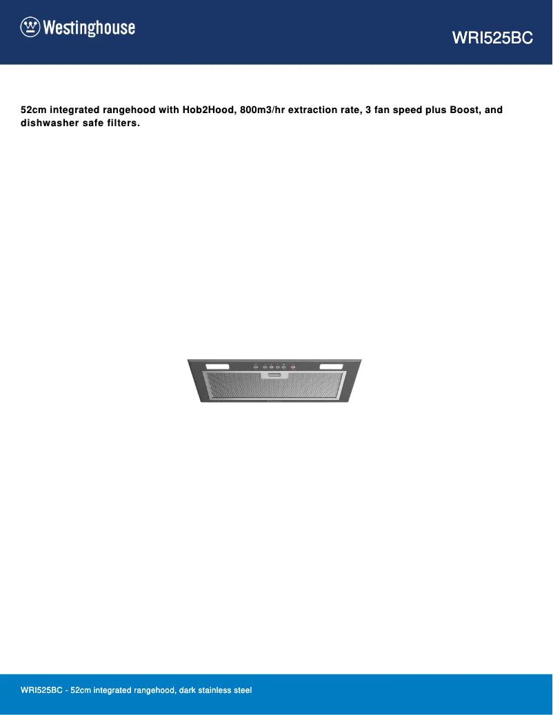 Imagen de la primera página del manual del dispositivo WRI525BC