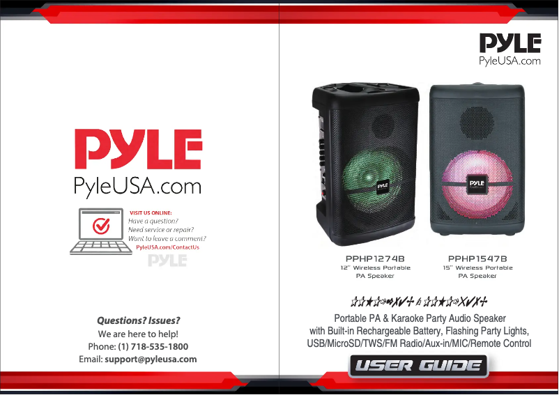 Imagen de la primera página del manual del dispositivo PPHP1547B