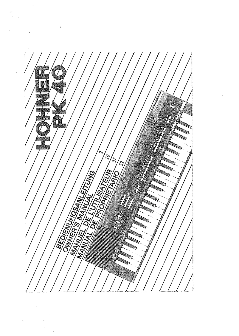 Imagen de la primera página del manual del dispositivo PK 40