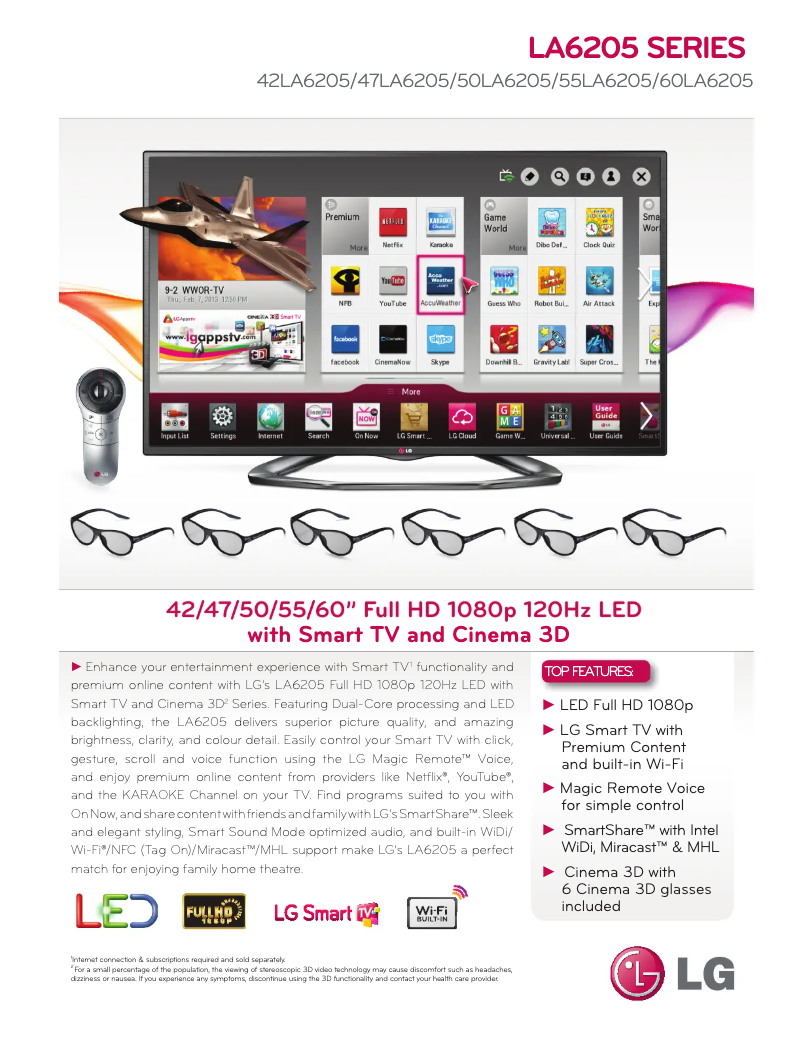 Imagen de la primera página del manual del dispositivo 42LA6205