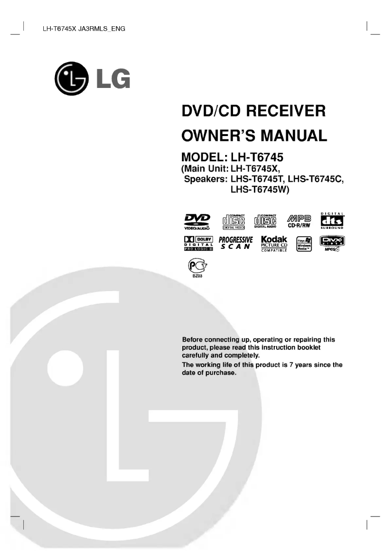 Página nº 1 - Manual de usuario LG LH-T6745X