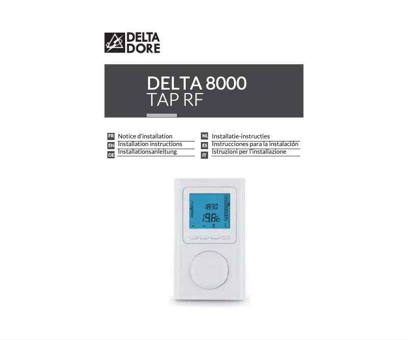Imagen de la primera página del manual del dispositivo Delta 8000 TAP RF