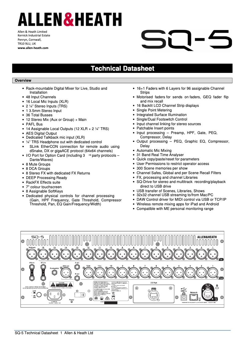 Imagen de la primera página del manual del dispositivo SQ5