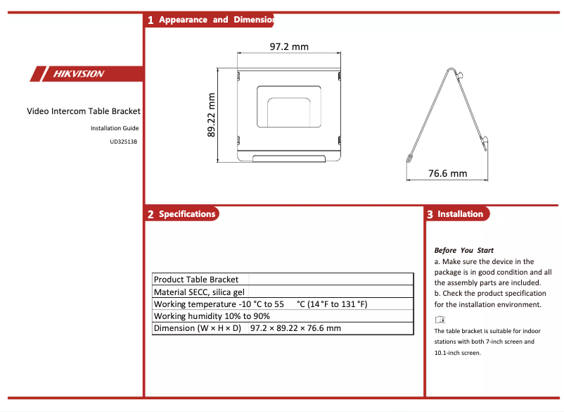 Página nº 1 - Manual de usuario Hikvision DS-KABH6350-T