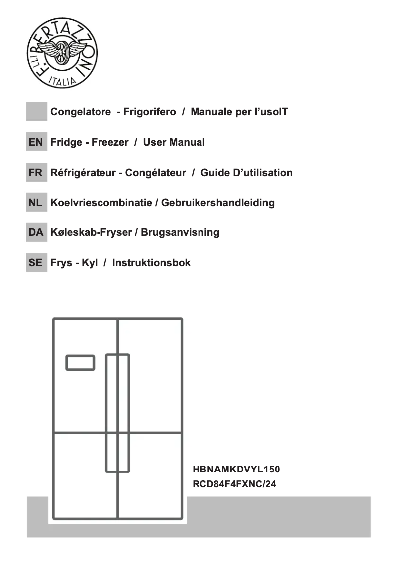 Página 1 del manual Manual de usuario Bertazzoni RCD84F4FXNC/24