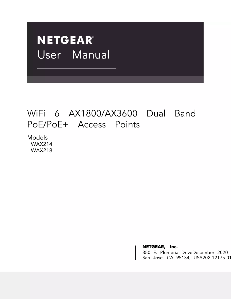 Página 1 del manual Manual de usuario Netgear WAX214