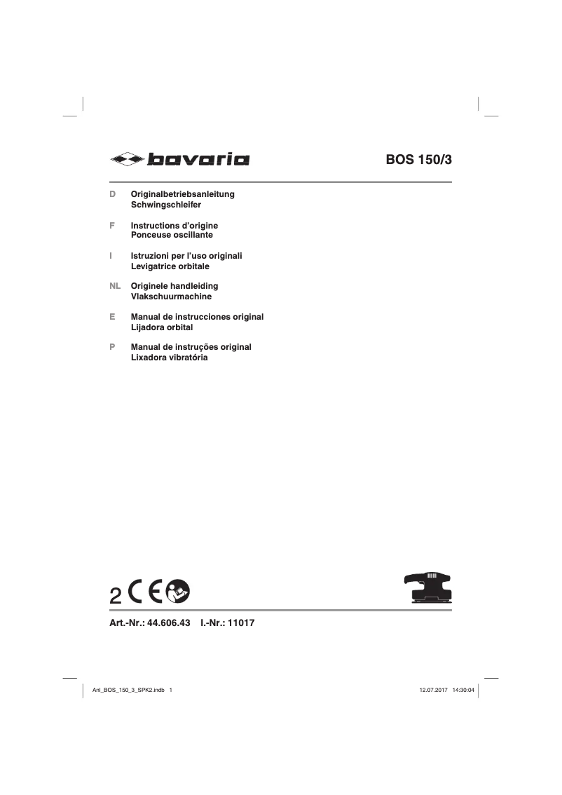 Imagen de la primera página del manual del dispositivo BOS 150/3