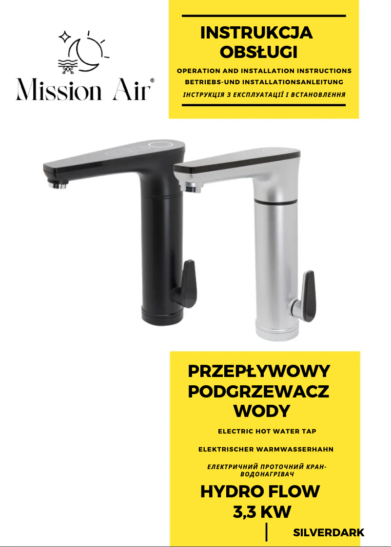 Imagen de la primera página del manual del dispositivo Hydro Flow