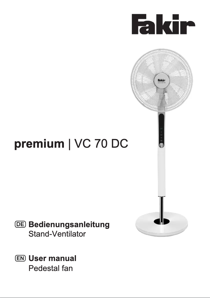 Imagen de la primera página del manual del dispositivo premium VC 70 DC