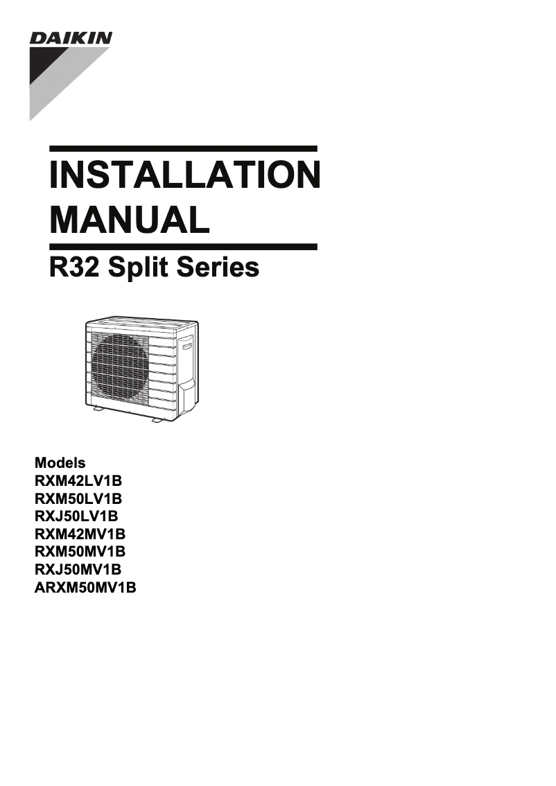 Imagen de la primera página del manual del dispositivo ARXM50MV1B