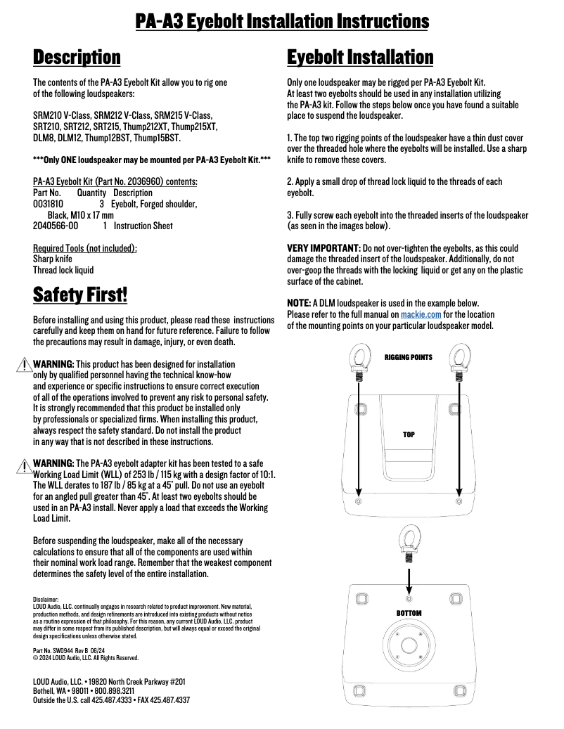 Imagen de la primera página del manual del dispositivo SRT210