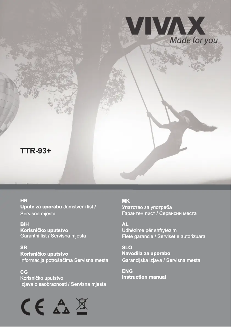 Página nº 1 - Manual de usuario Vivax TTR-93+