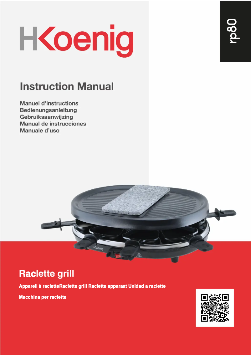 Página 1 del manual Manual de usuario H.Koenig RP80