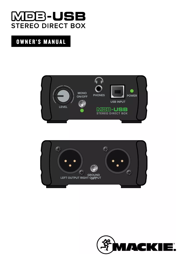 Imagen de la primera página del manual del dispositivo MDB-USB