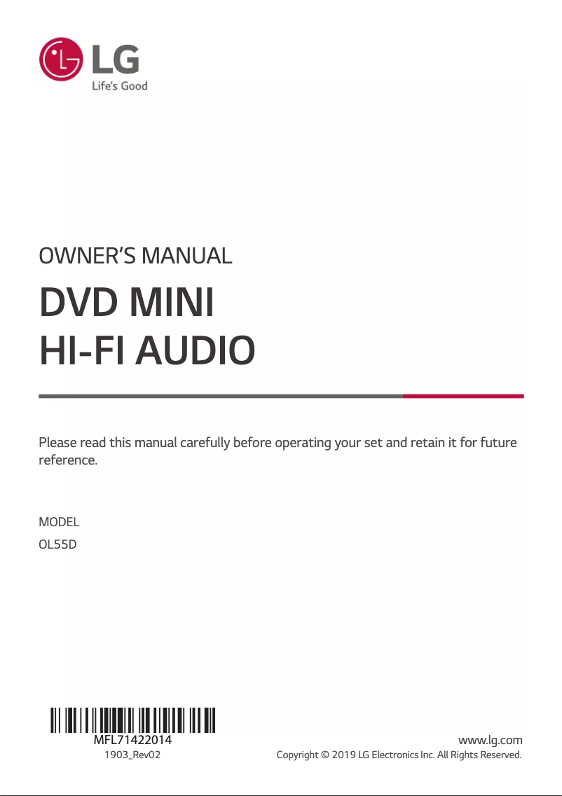 Página nº 1 - Manual de usuario LG OL55D