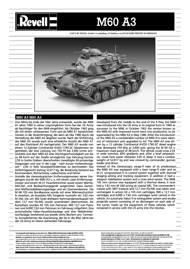 Imagen de la primera página del manual del dispositivo M60 A3