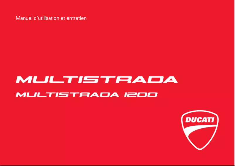 Imagen de la primera página del manual del dispositivo Multistrada 1200 (2015)