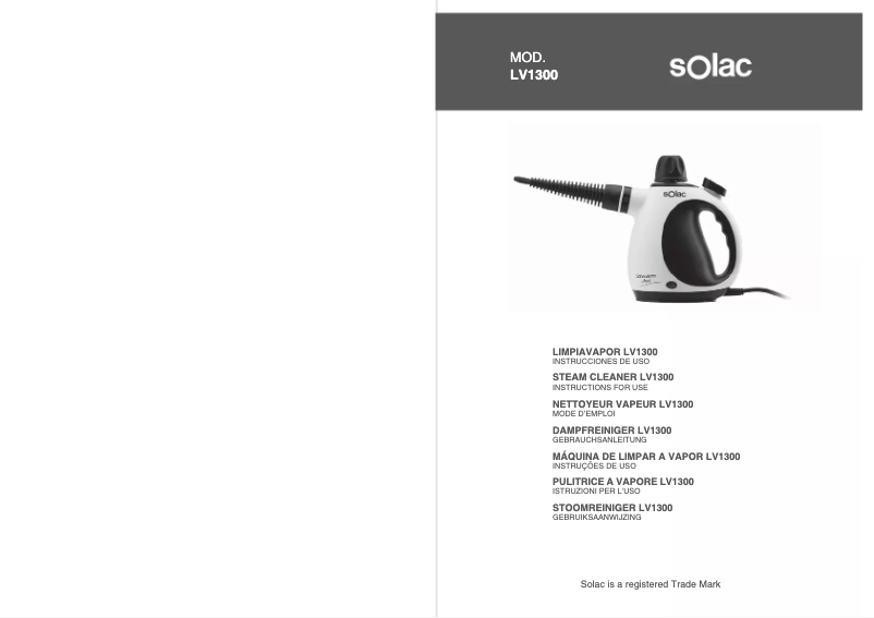 Imagen de la primera página del manual del dispositivo LV1300