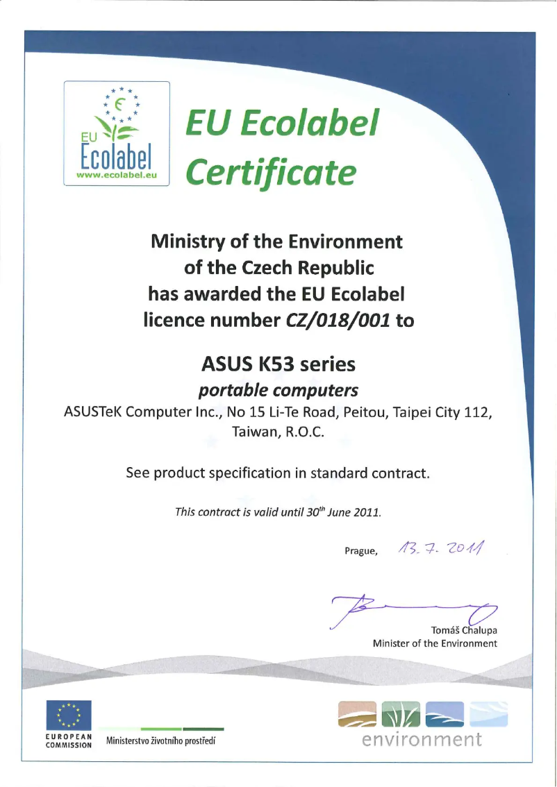 Imagen de la primera página del manual del dispositivo K53E-SX199D