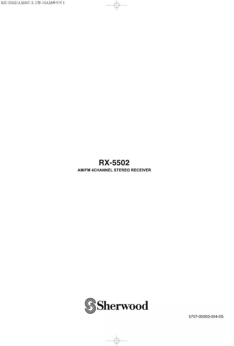 Página 1 del manual Manual de usuario Sherwood RX-5502