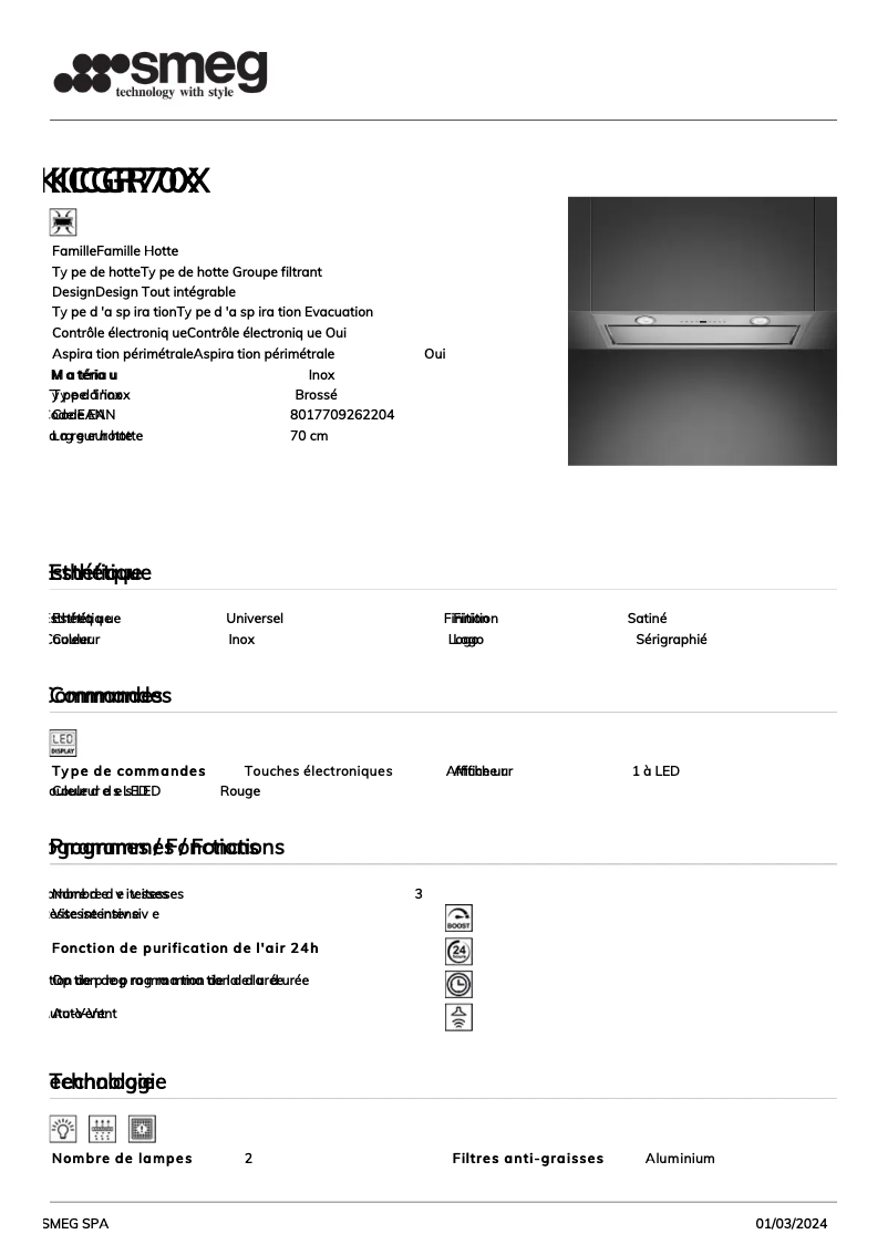 Imagen de la primera página del manual del dispositivo KICGR70X